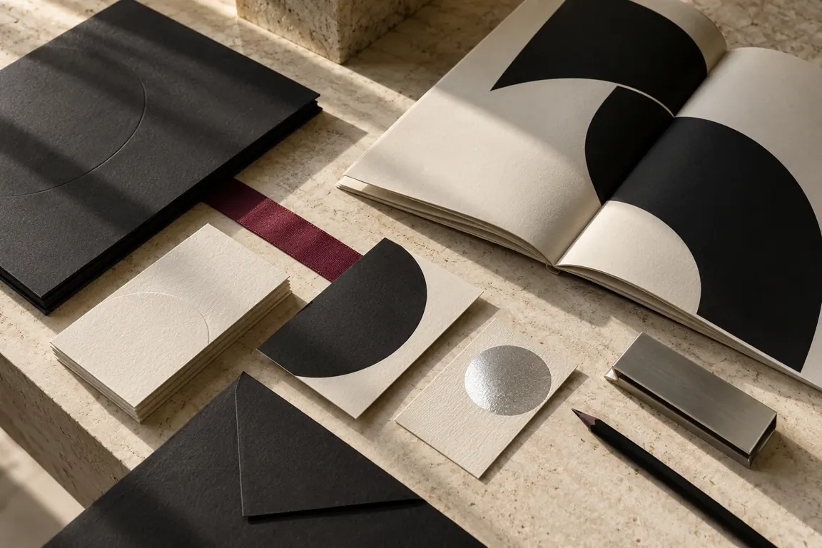 Materiais e referências visuais de marca